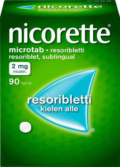 Nicorette® microtab pakkaus